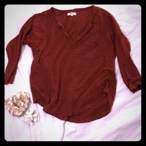 Madewell burnt orange top